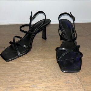 Gianni Bini Black Strappy Heels